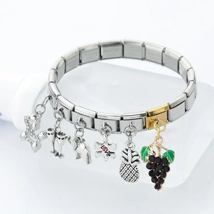 Elephant, Poodle & Love Puzzle Italian Charms