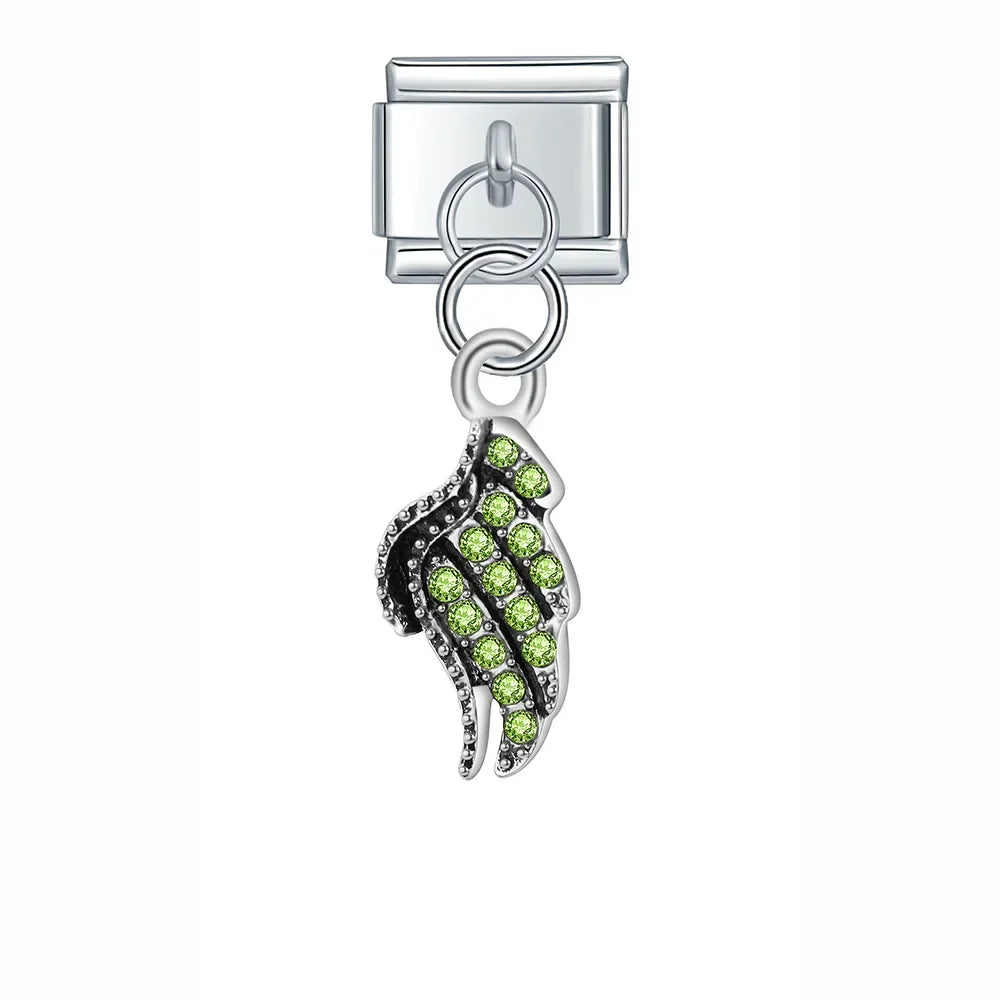 Star Key Cat Wing Starfish dangle charms silver