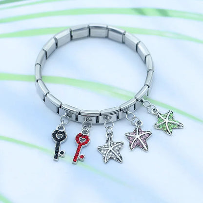 Enamel Pineapple & Tropical Fruit Dangle Charm for Charm Bracelets