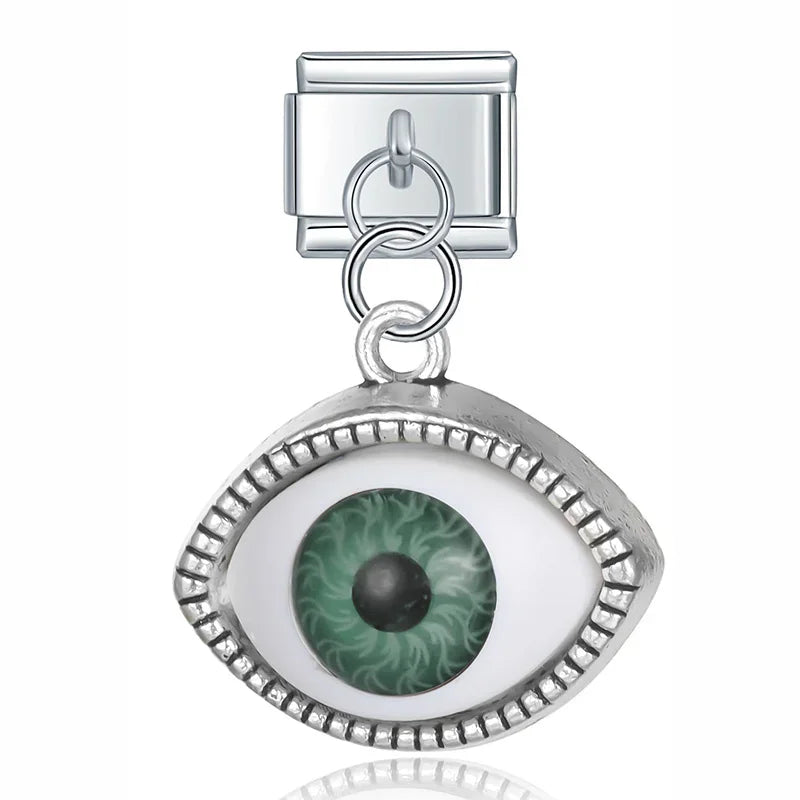 Eyes Palms silver and gold pendant charms