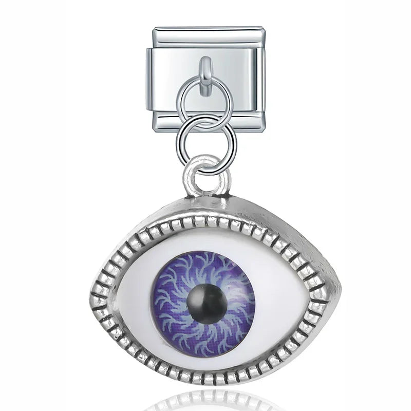 Eyes Palms silver and gold pendant charms