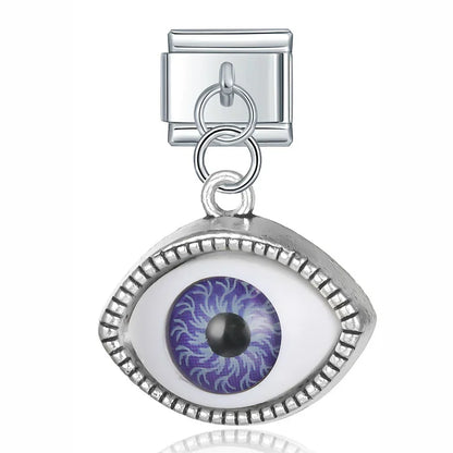 Evil Eye & Hamsa Palm Pendant Italian Charms – Gold & Silver 9mm Bracelet Links