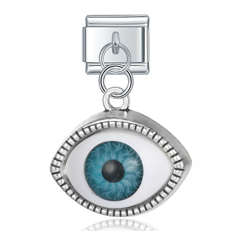 Eyes Palms silver and gold pendant charms