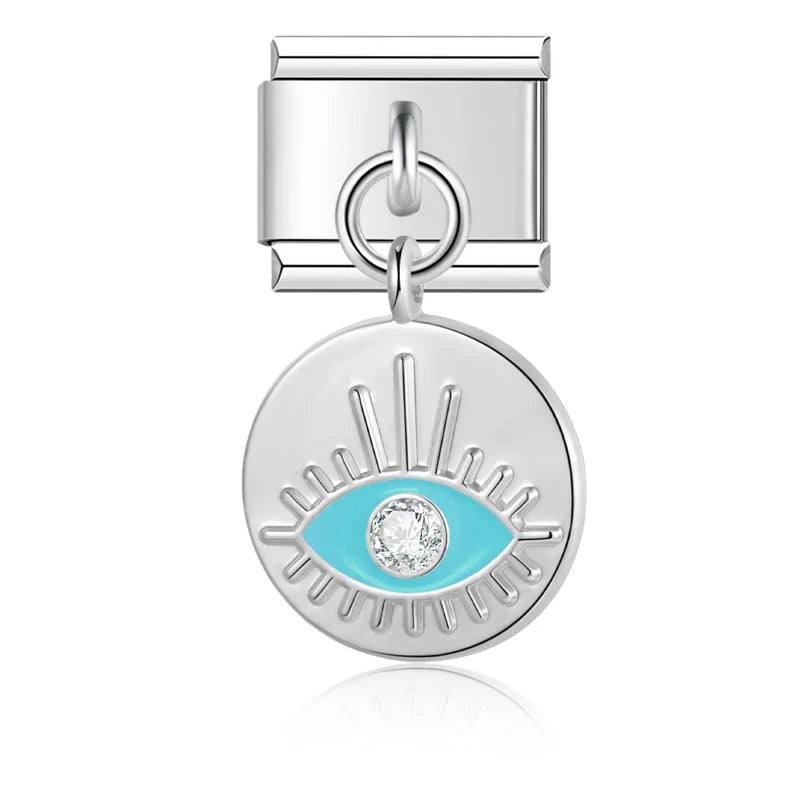 Eyes Palms silver and gold pendant charms