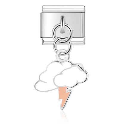 Enamel Aeroplane & Travel Dangle Charm for Charm Bracelets