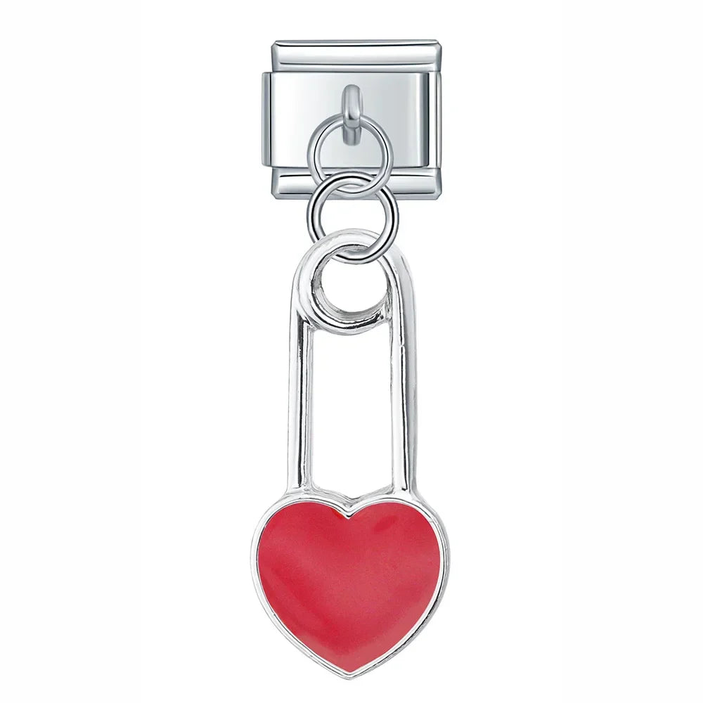 Sweet Colourful Heart Love Paper Clip