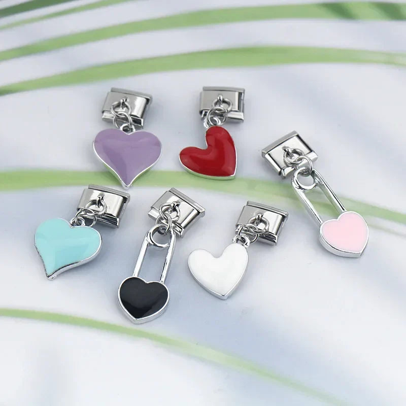 Sweet Colourful Heart Love Paper Clip