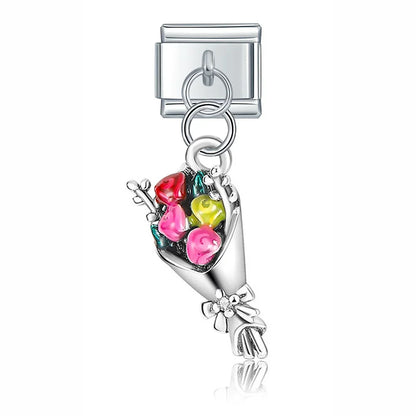 Cute Colourful Dangle Italian Charms — Flower, Dog, Cake, Fish, Tree & More