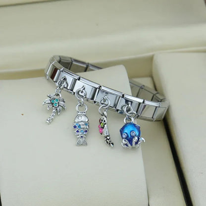 Cute Colourful Dangle Italian Charms — Flower, Dog, Cake, Fish, Tree & More