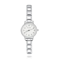 Classic Round Customisable Italian Charm Watch — Timeless Modular Watch Bracelet