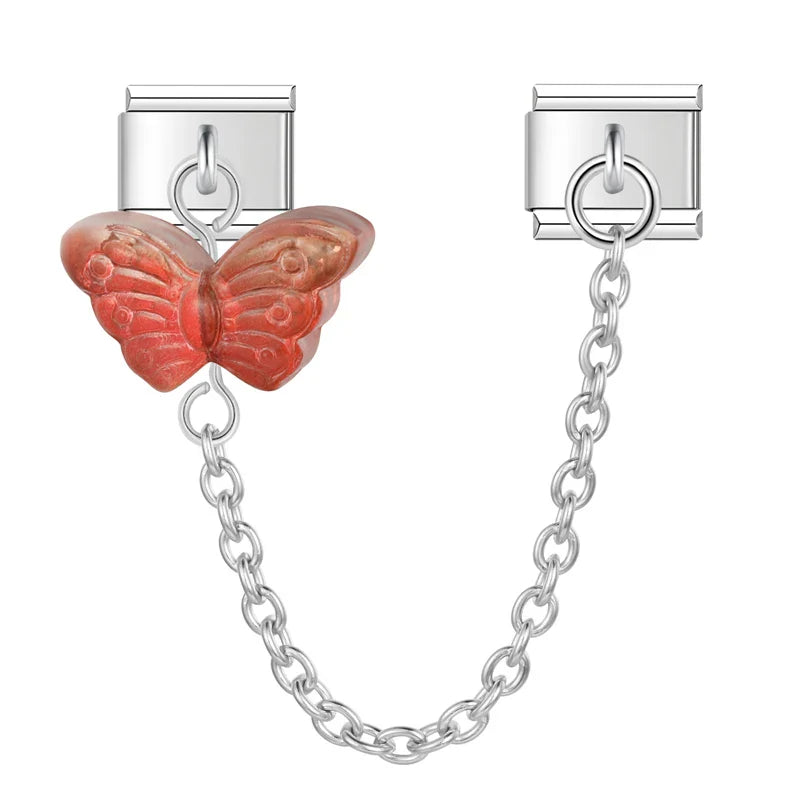 Gradient Butterfly Chain Italian Charms DJ1313