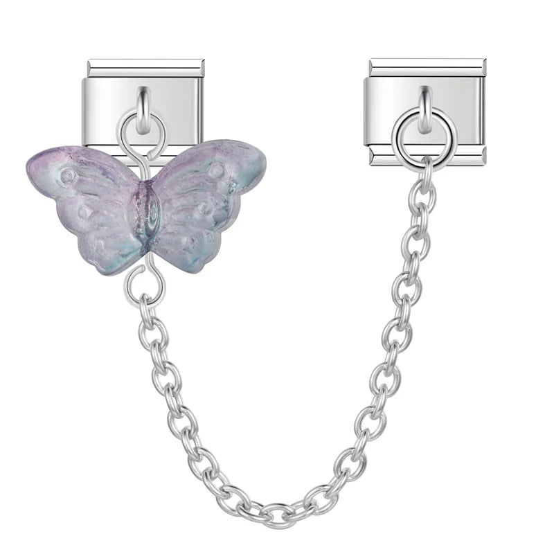 Gradient Butterfly Chain Italian Charms DJ1313