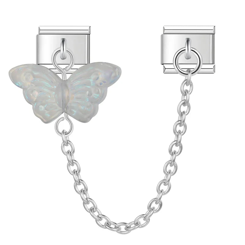 Gradient Butterfly Chain Italian Charms DJ1313