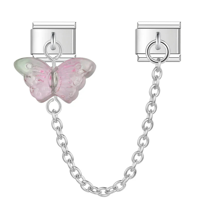 Gradient Butterfly Chain Italian Charms DJ1313