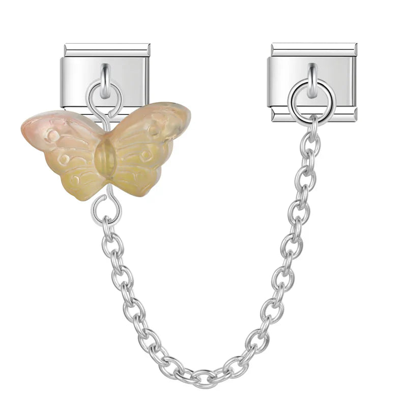 Gradient Butterfly Chain Italian Charms DJ1313