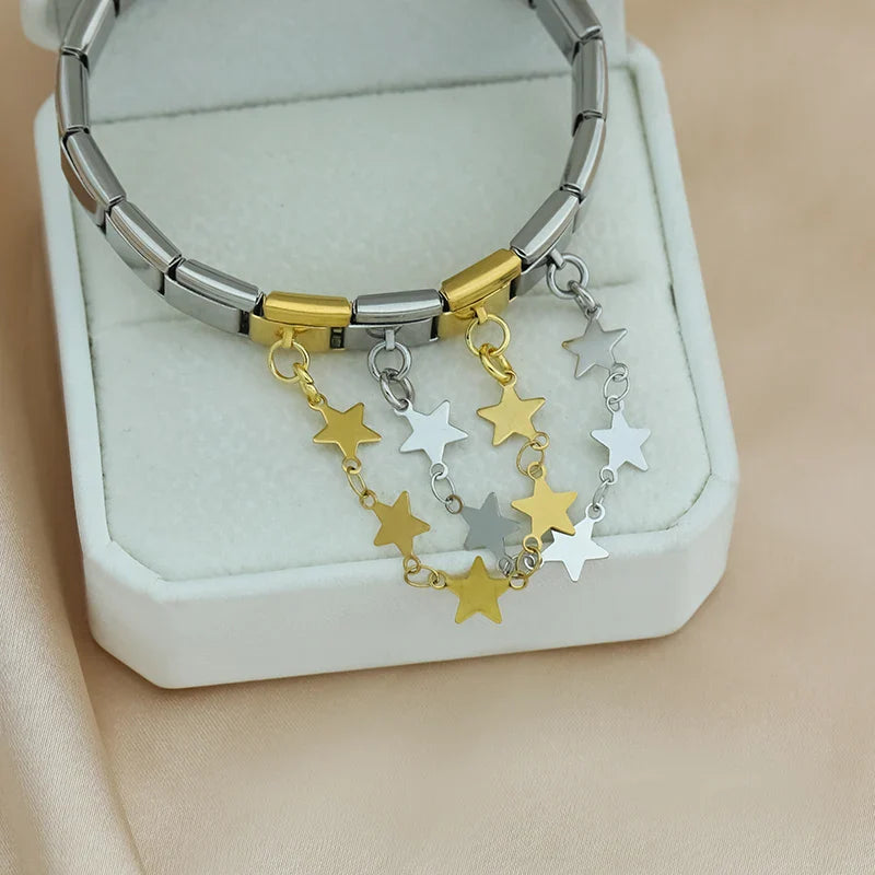 Stainless Steel Heart Star Chain DJ1303