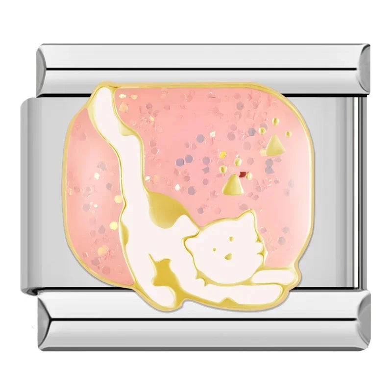 Animals Cute Cat Italian Charm ZH001