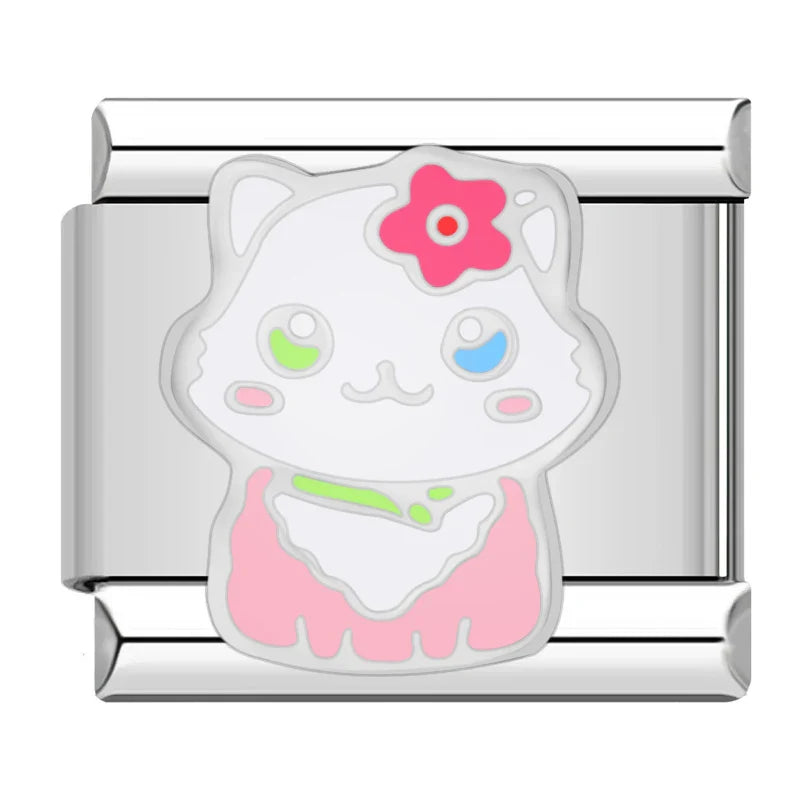 Animals Cute Cat Italian Charm ZH001