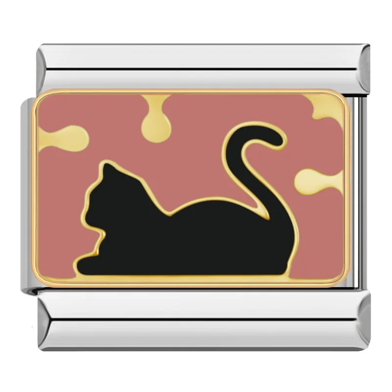 Animals Cute Cat Italian Charm ZH001