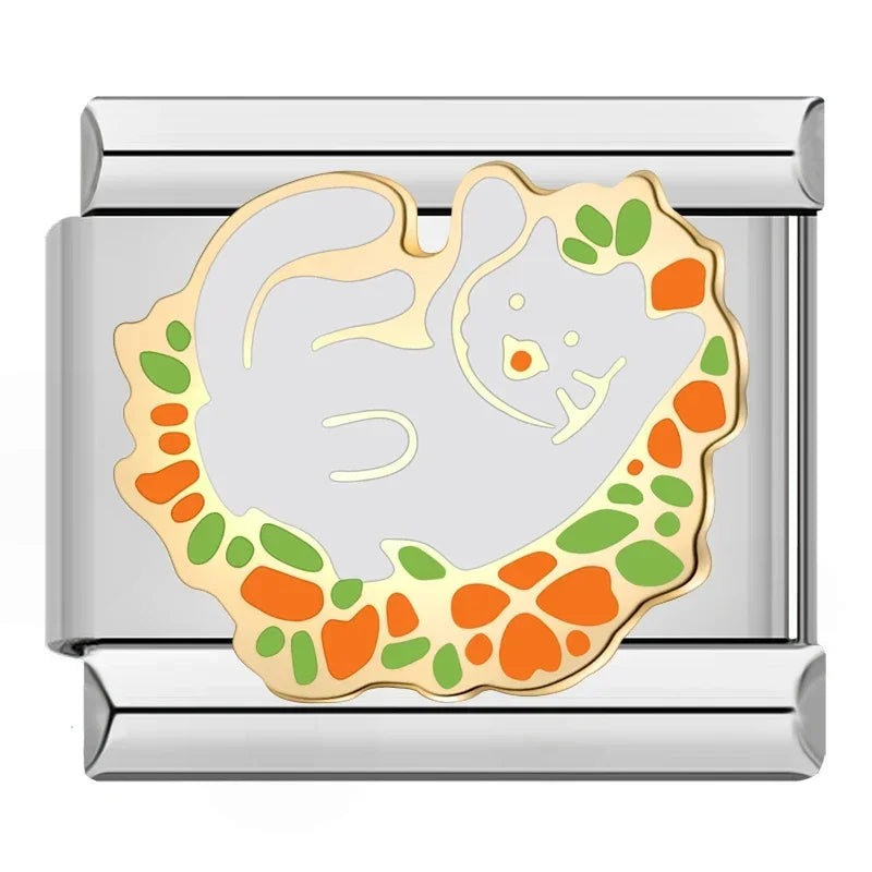 Animals Cute Cat Italian Charm ZH001