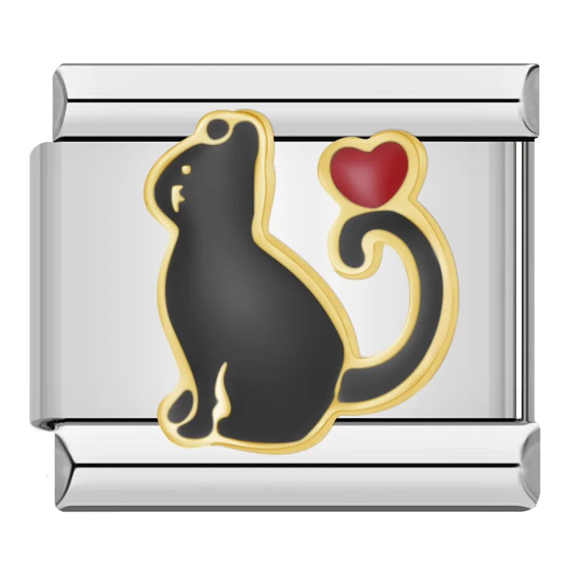 Animals Cute Cat Italian Charm ZH001