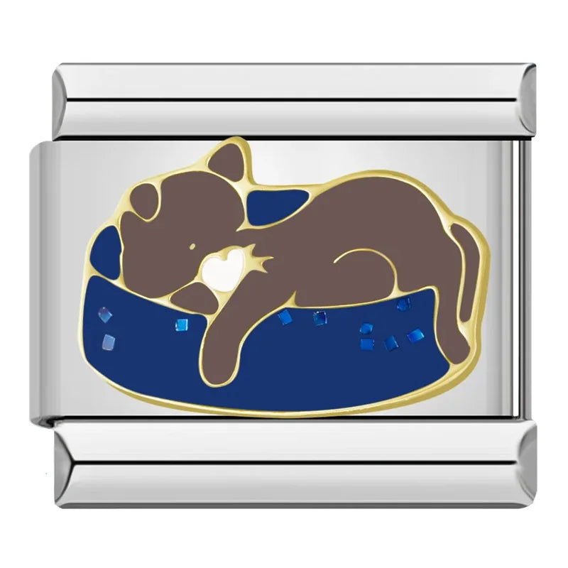 Animals Cute Cat Italian Charm ZH001