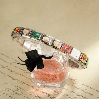 Friendship Heart Italian Charms — Miss You, Hug Me, BF4L, Rich Guys & Best Friend