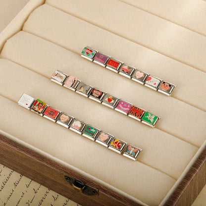 Friendship Heart Italian Charms — Miss You, Hug Me, BF4L, Rich Guys & Best Friend