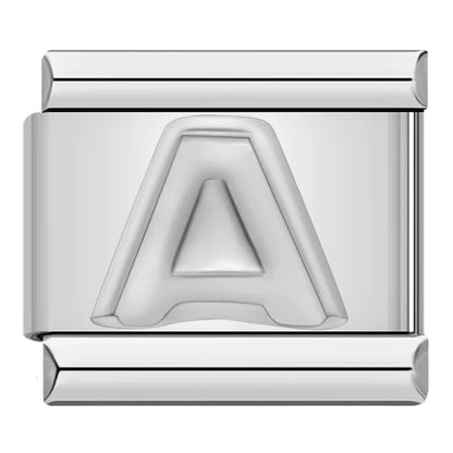 Silver Letter Initial Italian Charms A–Z — Personalised Alphabet Bracelet Links