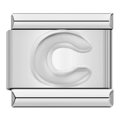 Silver Letter Initial Italian Charms A–Z — Personalised Alphabet Bracelet Links