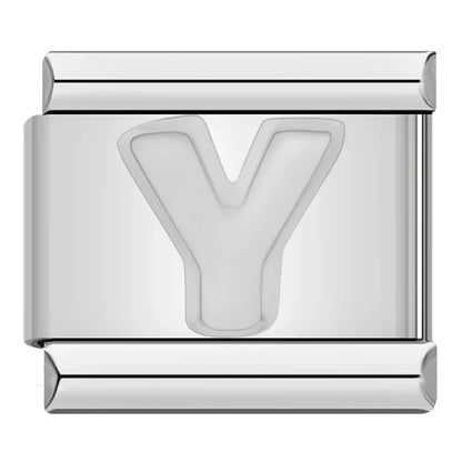 Silver Letter Initial Italian Charms A–Z — Personalised Alphabet Bracelet Links