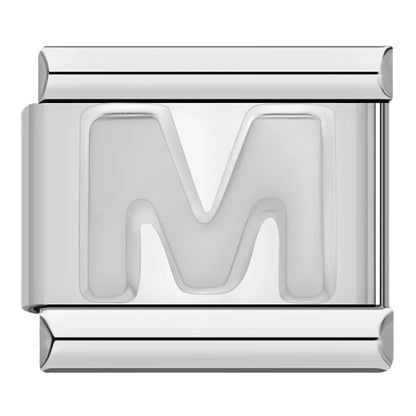 Silver Letter Initial Italian Charms A–Z — Personalised Alphabet Bracelet Links