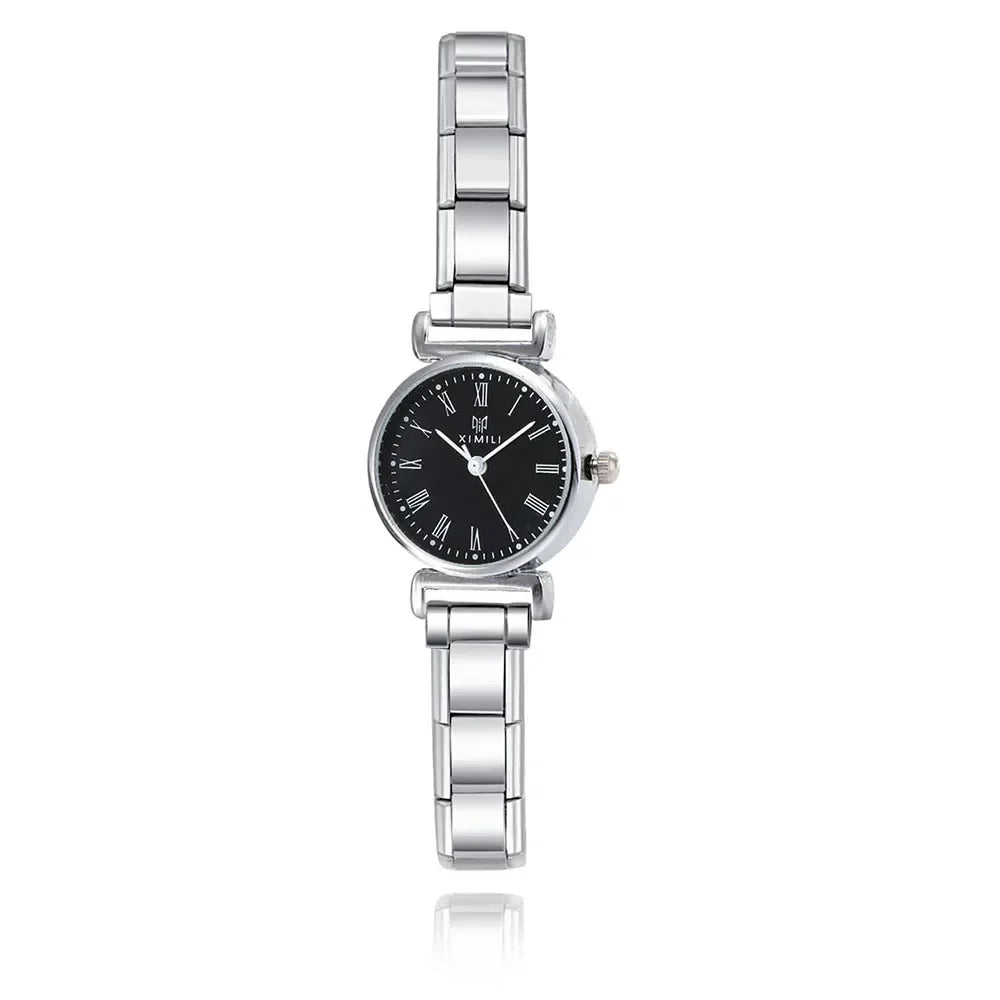 White Black Roman Numerals Watch G026