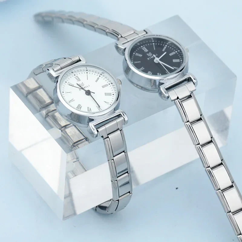 White Black Roman Numerals Watch G026