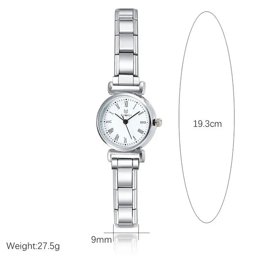 White Black Roman Numerals Watch G026