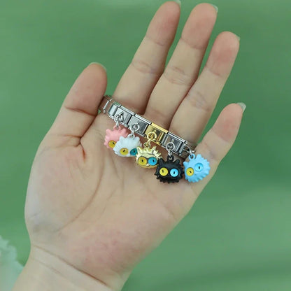 The Colourful Glaze Fluffy Cat Dangle Charm
