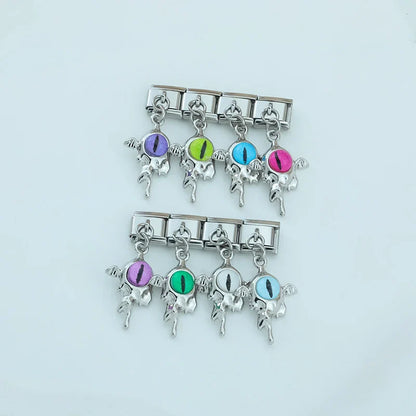 The Gothic Dragon Eye & Melting Silver Dangle Charm
