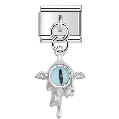 The Gothic Dragon Eye & Melting Silver Dangle Charm
