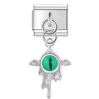 The Gothic Dragon Eye & Melting Silver Dangle Charm