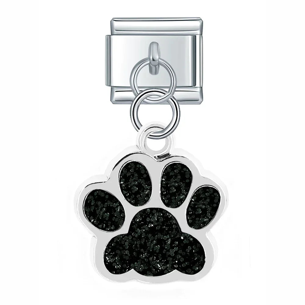 colorful  Pet Dog's Paw charms