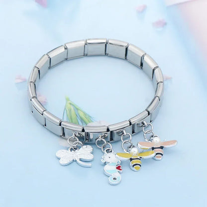Glaze Dragonfly Seahorse Bee Mushroom charms
