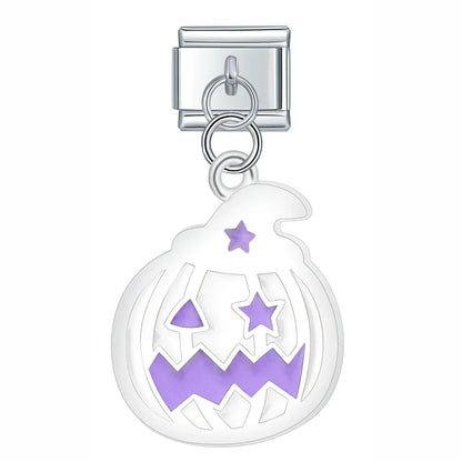 Colourful Glaze Halloween Pumpkin & Cross Charms