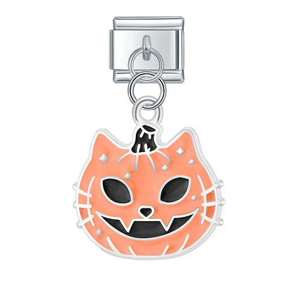 Colourful Glaze Halloween Pumpkin & Cross Charms