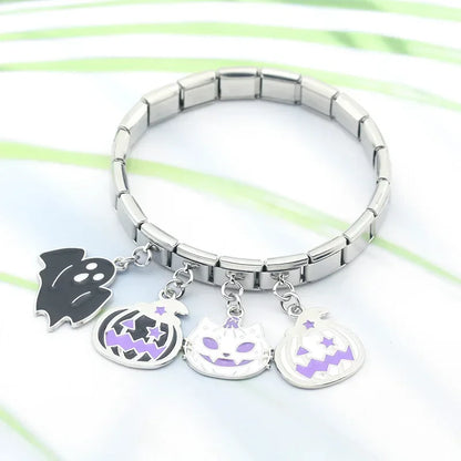 Colourful Glaze Halloween Pumpkin & Cross Charms