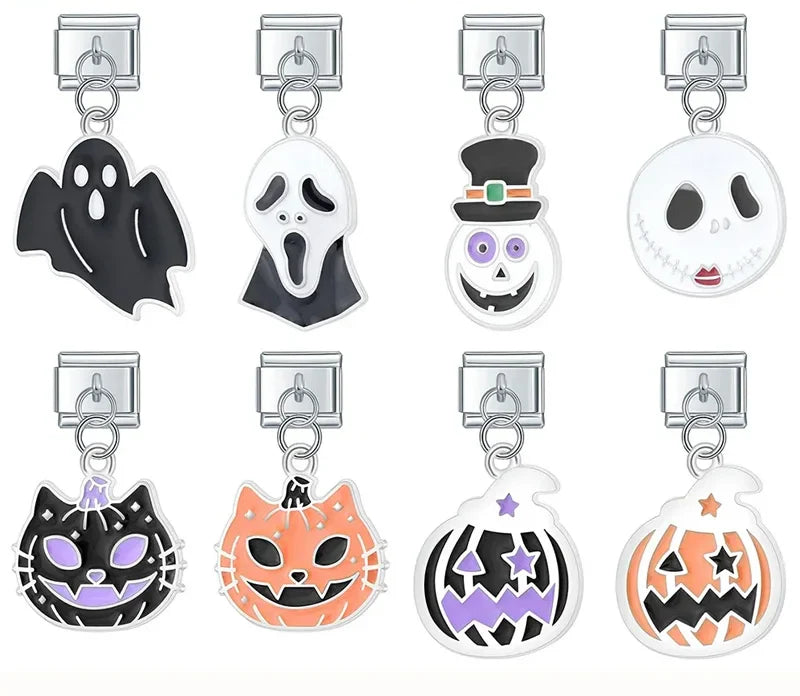 Colour Glaze Halloween Pumpkin Cross DJ456