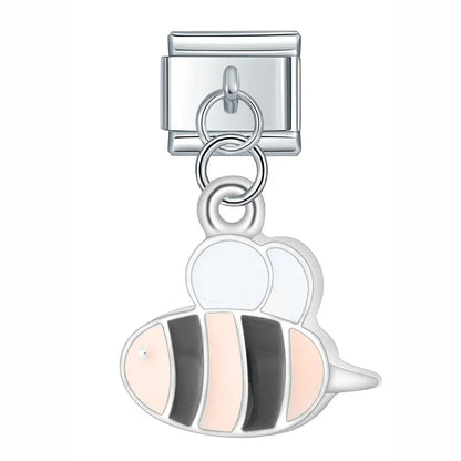 The Industrious Bumblebee Dangle Charm in Silver & Gold