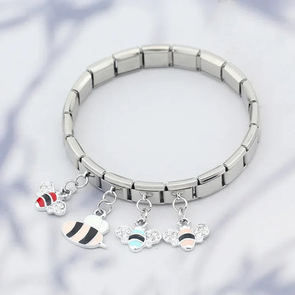 The Industrious Bumblebee Dangle Charm in Silver & Gold