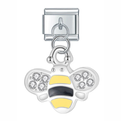 The Industrious Bumblebee Dangle Charm in Silver & Gold