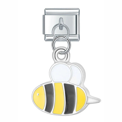 The Industrious Bumblebee Dangle Charm in Silver & Gold