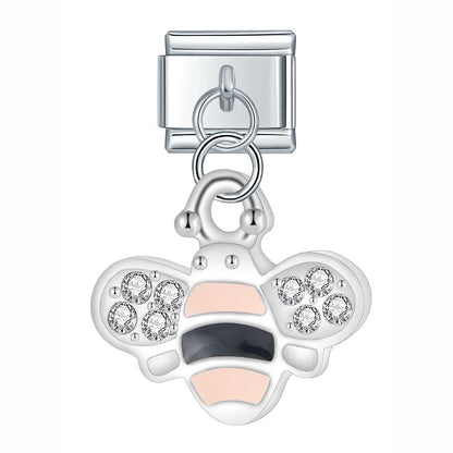 The Industrious Bumblebee Dangle Charm in Silver & Gold